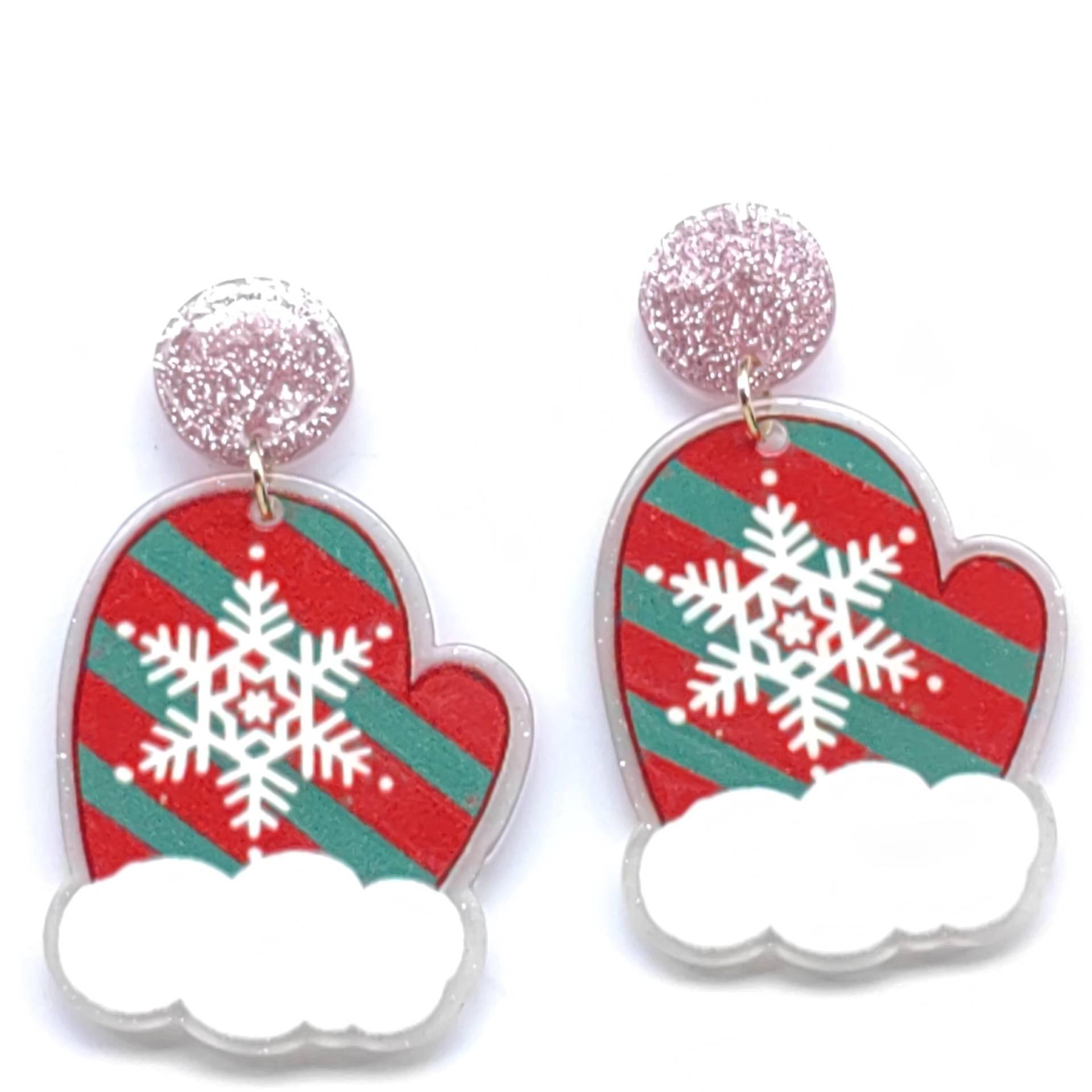 

Korean Style Christmas Acrylic Stud Earrings - Women s Creative Design