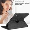 Coque + Verre Trempé pour iPad A16 (11") / iPad 10 2022 (10,9") Rotatif Motif Arbre Effet Cuir Noir
