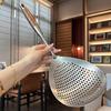 304 Stainless Steel Long-Handled Kitchen Colander Spoon for Drain, Noodles, Frying, and Hot Pot.