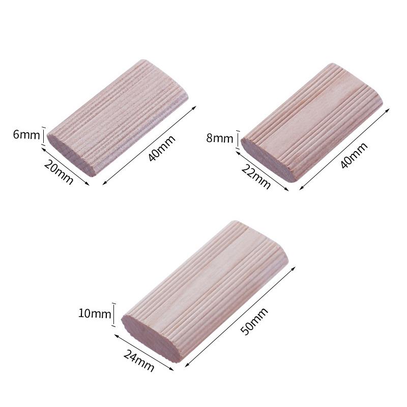 50Pz Domino Legno Massello Tenone Fai da Te Falegnameria Legno di Faggio Chiodo Tappo di Sughero Perni Tappi per Falegnameria Connettori per Giunzione Mobili