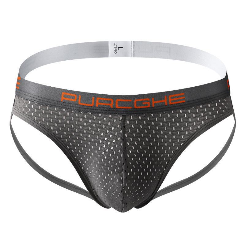 Men's Sexy Hip-lifting Ice Silk Mesh Thong Underwear