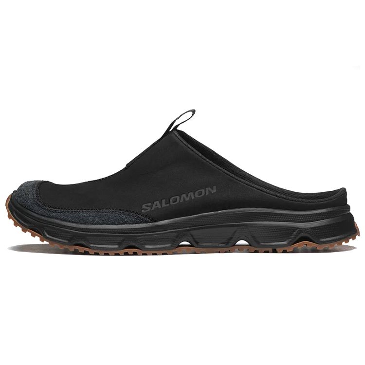 SALOMON Rx Slide Leather Advanced Casual Fashion Rubber Sole Non-Slip Slide Sandals Unisex Sandals Black 416632