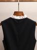 French Elegant Patchwork Lace Trim Sleeveless Vest Dress - New Spring Style for Women