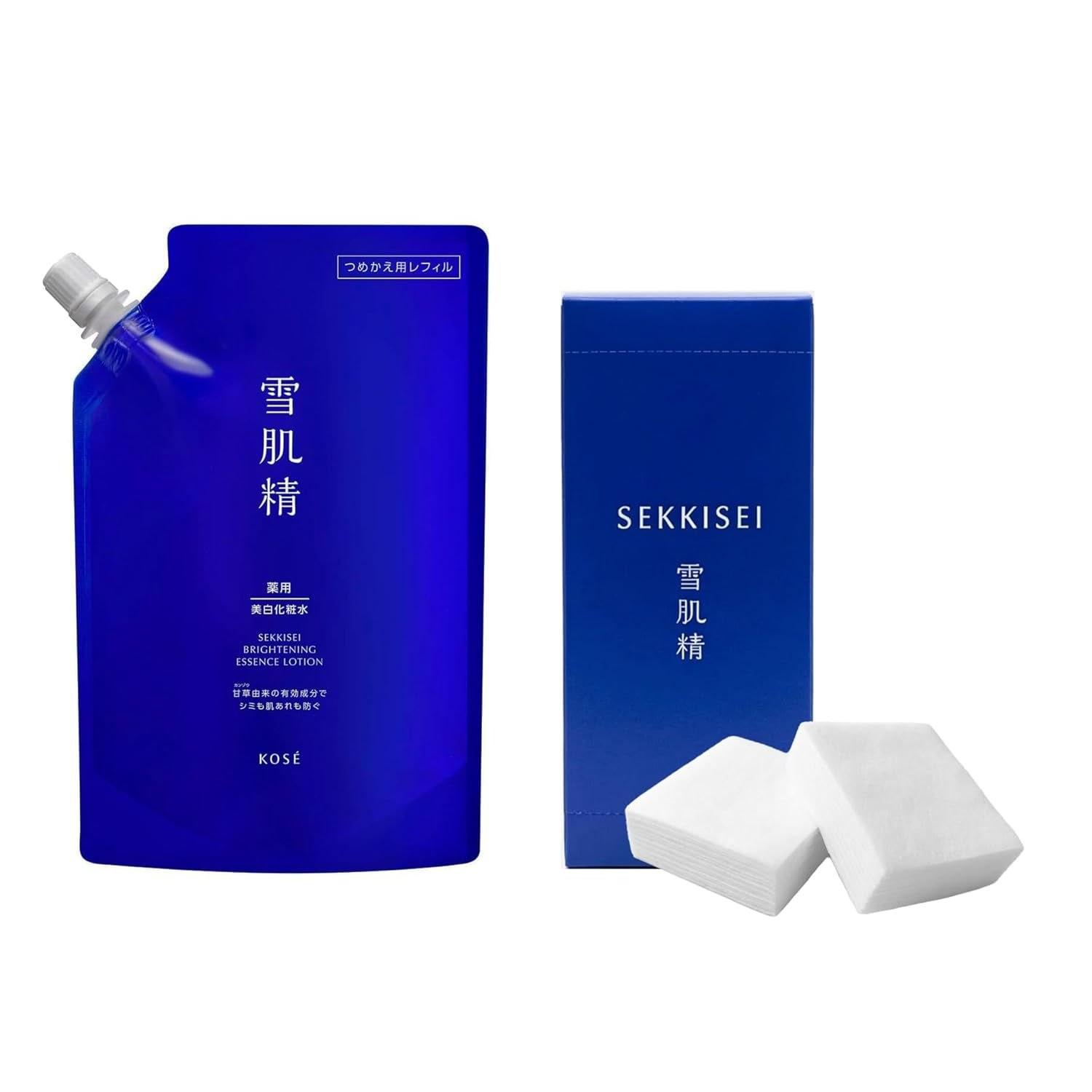 Snow Skin Essence Lotion Quasi-drug Medicinal Brightening Refill 310mL + 40 Cotton Pads