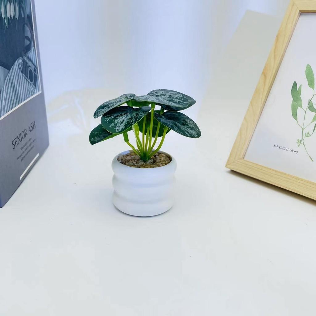 Simulation Leaves 8 Epipremnum Aureum Potted Artificial Plant Ornament Decor