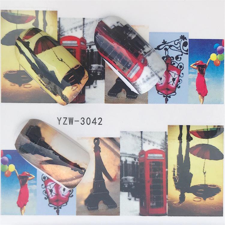 

Ногти наклейки для женщин Перо Водяной знак ногтей Декалы для ногти и ногти