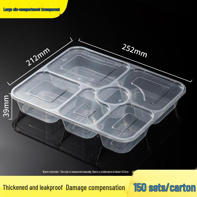 Multi-Compartment Disposable Takeaway Food Containers