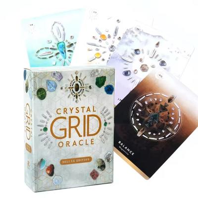 Kryštálová mriežka Oracle 10,3*6cm Deluxe edícia Balíček kariet od Nicola McIntosh Tarot 72 kariet Energia kryštálového kráľovstva