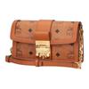 MCM Tracy Leather Trim Logo Print Pattern Pvc Crossbody Bag Medium Women bags Brown MWREAXT05CO