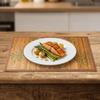 Vintage Bamboo Placemat Foldable Heat Insulation Pad Table Decoration Tableware Pad  Family Party
