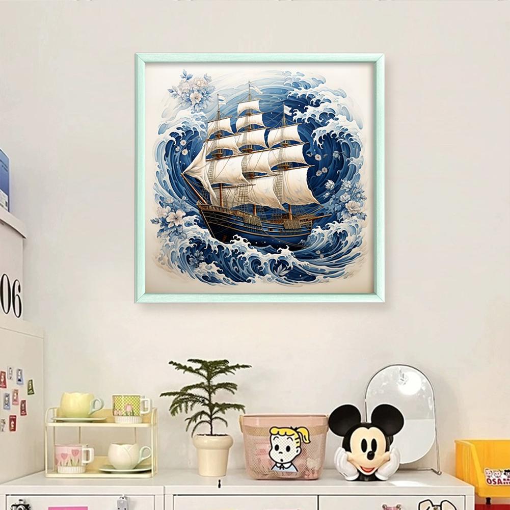 Full Embroidery Eco-cotton Thread 11CT Counted Landscape Cross Stitch 40x40cm