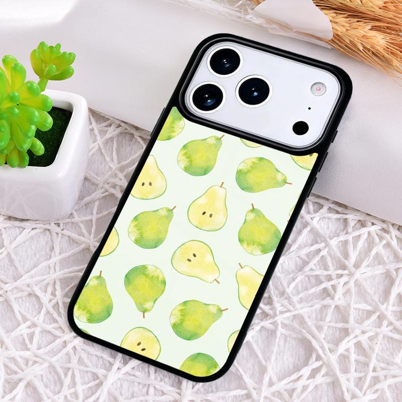Avocado Pear Papaya Fruit Phone Case for iPhone 17 Air 16 15 11 12 14 13 Pro Max Shockproof Cover