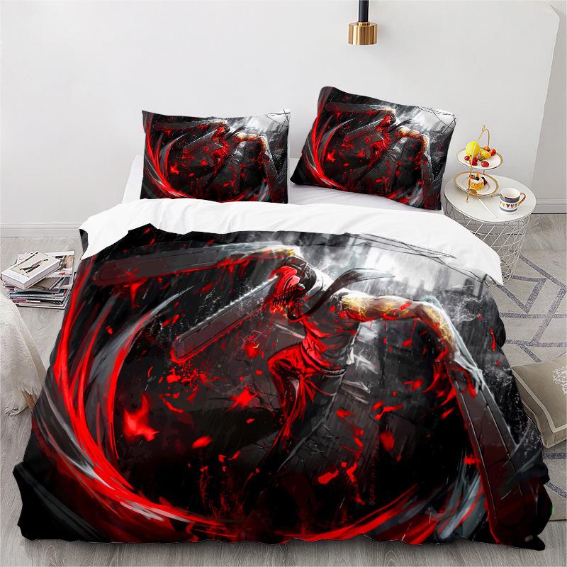 Animation Series 3D Digital Printing Three-Piece Bedding Kit Bed Sheet Quilt Cover