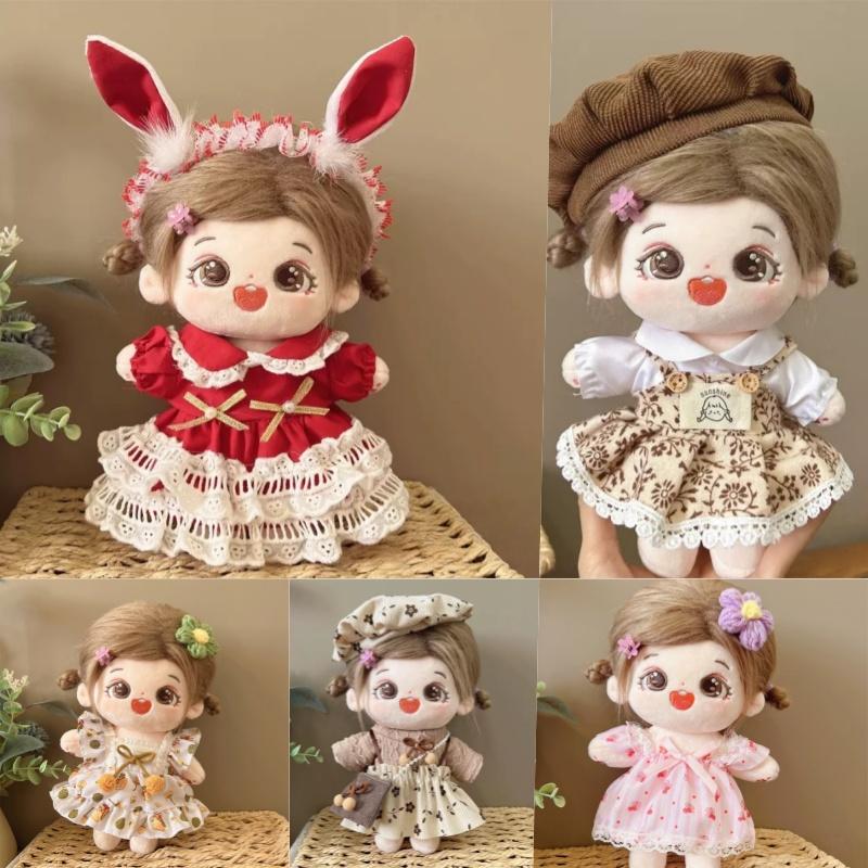 For 20cm Cotton doll Clothes cute replacement sets Mini dress accessories Only clothes