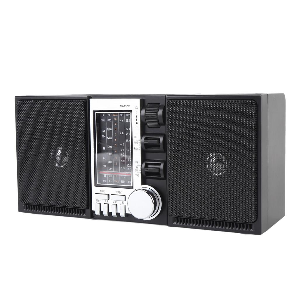 AM FM SW Radio mit Bluetooth-Lautsprecher Stereo Tragbares Kurzwellenradio Lange Spielzeit Wiederaufladbar