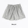 2022 Summer Women's Casual Cotton Linen Plaid Wide-Leg Shorts, Plus Size