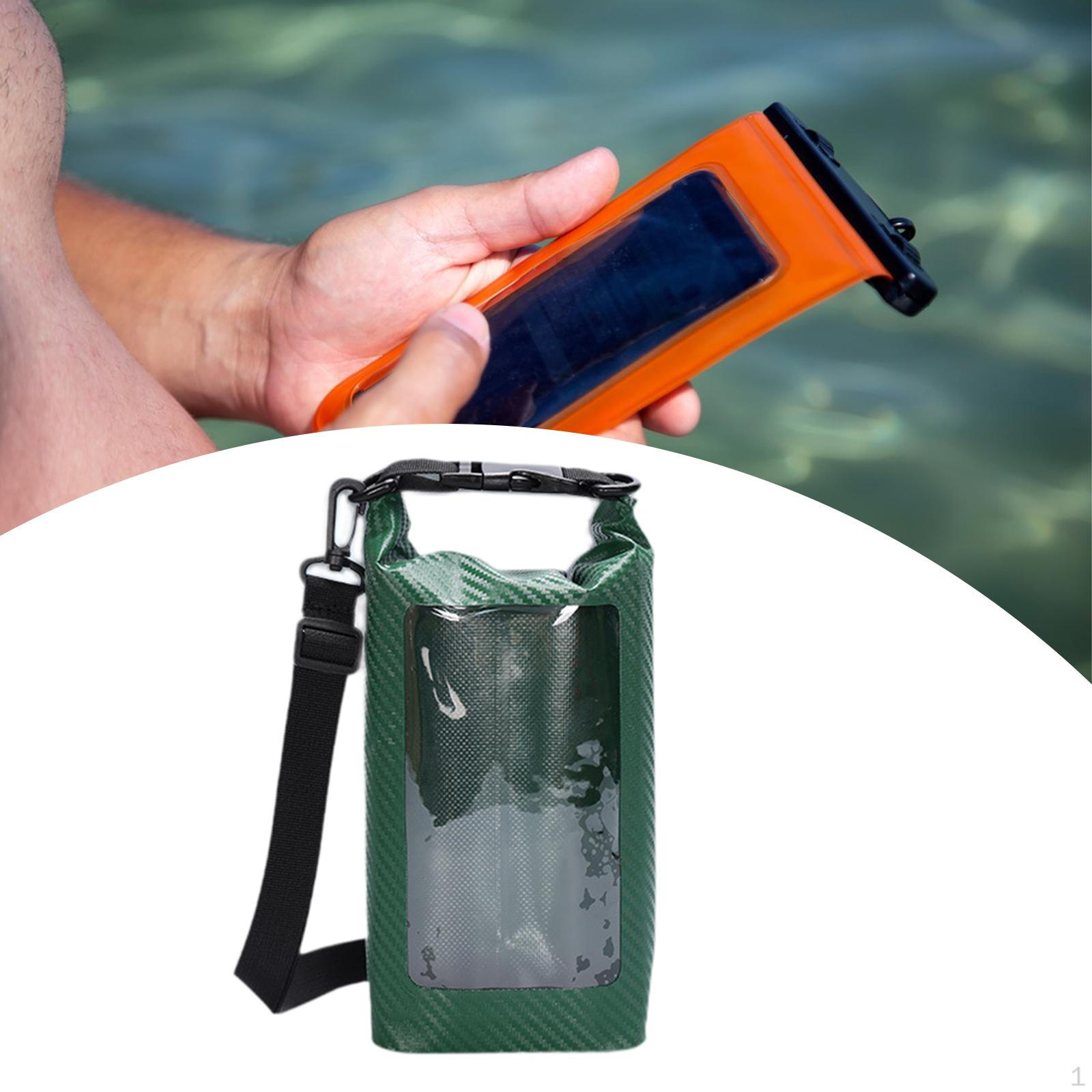 

Сухой мешок водонепроницаемый чехол для телефона 3л уличный мешок воздухонепроницаемый сворачивающийся верх дорожная сумка для плавания зелёный