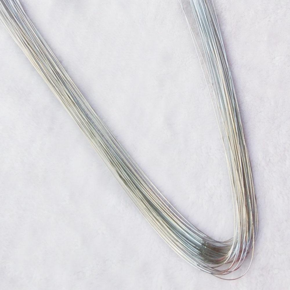

40Pcs 80cm Stocking Flower Wire 22# 0.8mm Diameter Iron Wires For DIY Nylon Flower Floral Wire Ronde Flower Material Accessory 22 0.8mm 40pcs серебряный