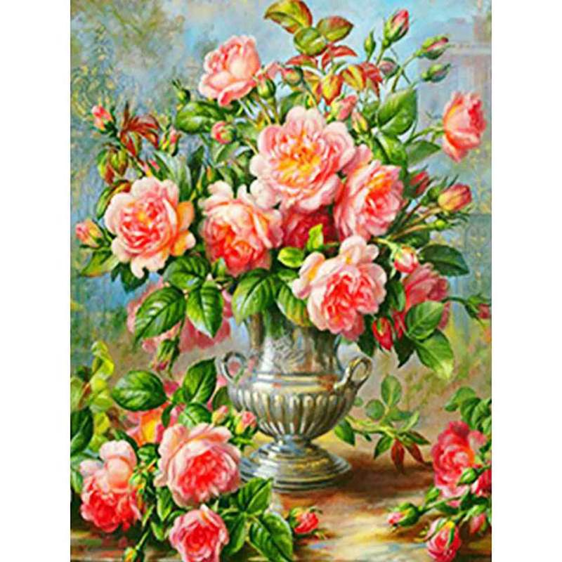 DIY 5D Diamond Painting Cross Stitch Flower Poppy Diamond Embroidery Full Round Drill Mosaic Picture Rhinestone Decor Home Gift