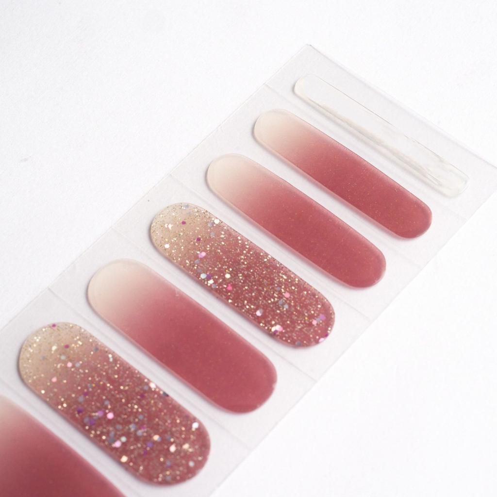 Hot stamping new gel baking lamp manicure stickers 10 finger full paste semi-cured manicure stickers