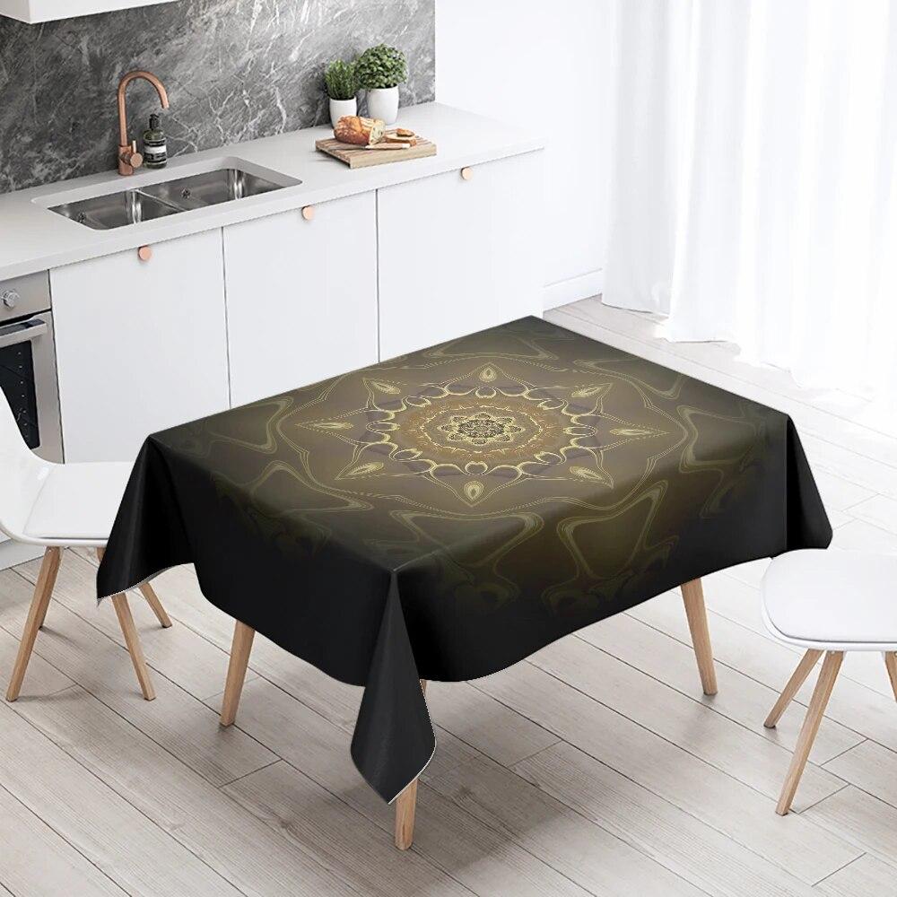 Psychedelic Mandala Tablecloth Wedding Party Restaurant Banquet Decoration Kitchen Table  Home Rectangular