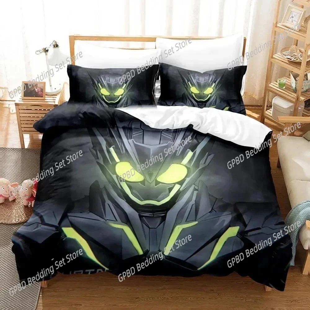 Anime Kamen Rider Zero-One Comfortable Duvet Quilt Cover Pillowcase Bedding Set Children Bedroom Decoration Home Textile