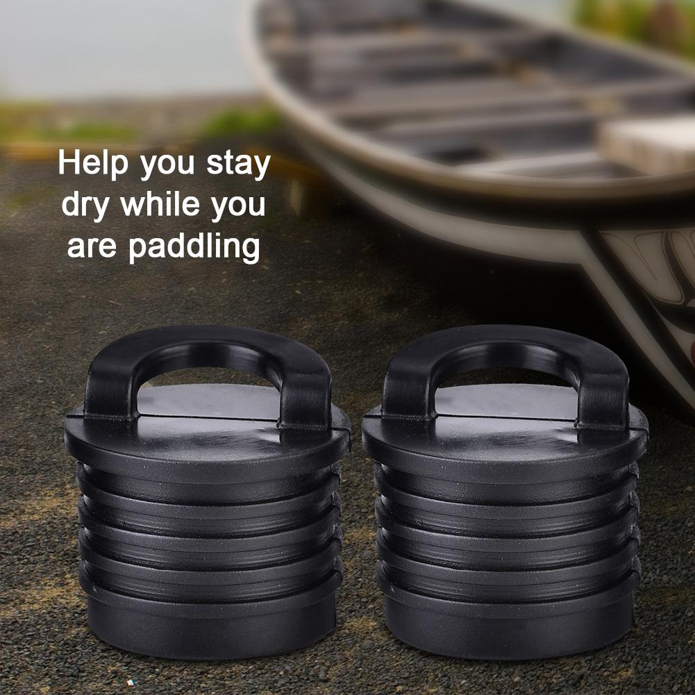 4 Pcs Boat Canoe Kayak Boat Scupper Stopper Bungs Drain Holes Plugs Accessories Black