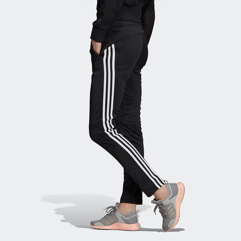 Adidas Classic Striped Casual Sports Pants Women Bottoms Black EI6182