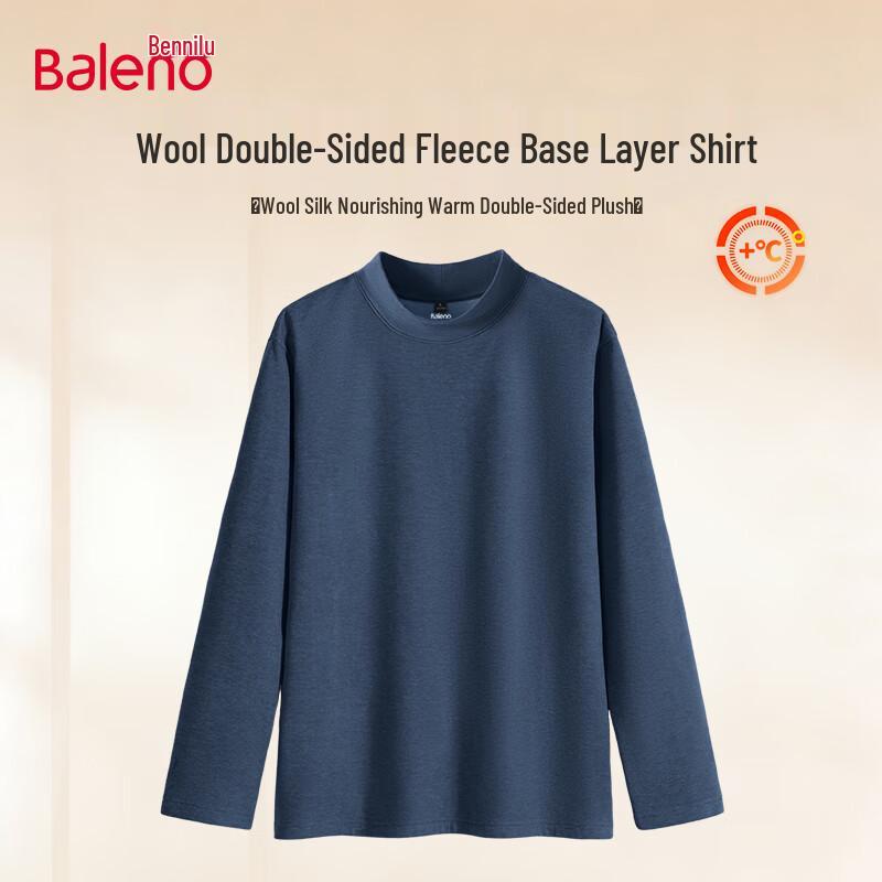 Baleno Men s Soft Half-Turtle Neck Long Sleeve Tee L