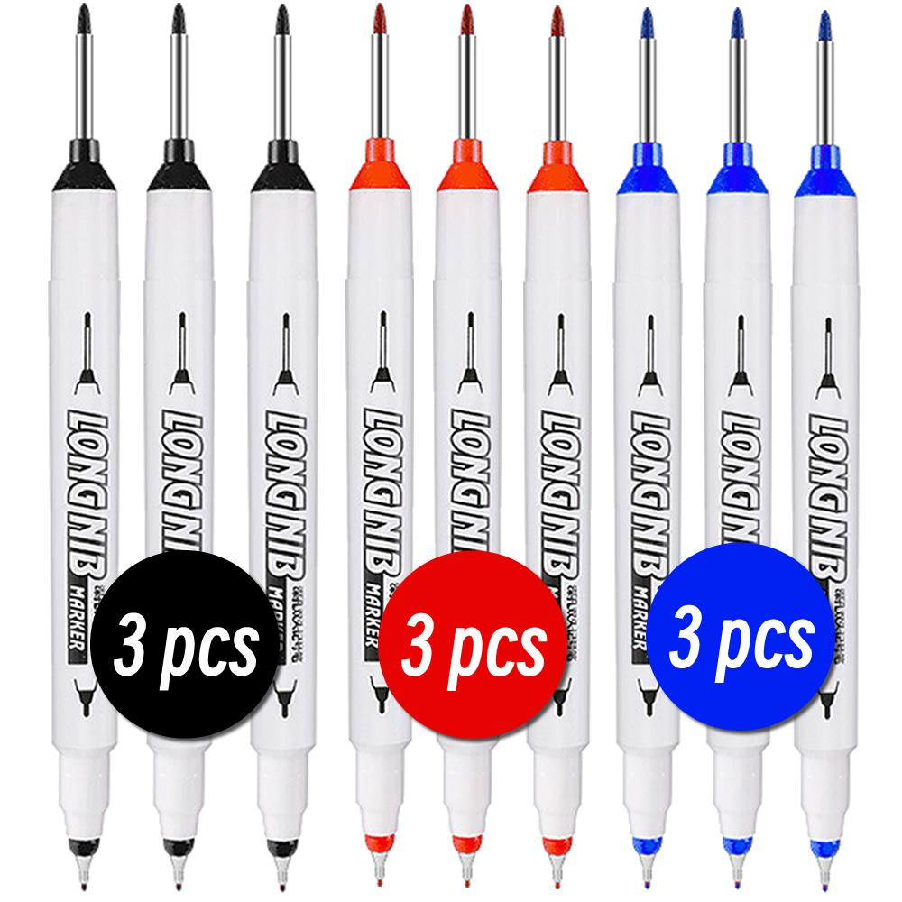 20mm Double-Tip Deep Hole Long Head Nib Markers Graffiti Marker Metal Pen Waterproof Woodworking Decoration Multi-Purpose Tools