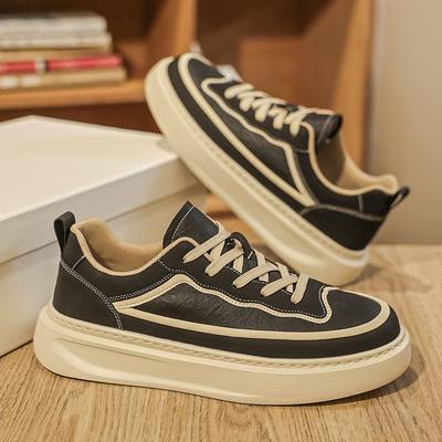 22 Frühling neue Plateauschuhe weiches Leder Freizeitschuhe bequeme sportliche trendige Schuhe