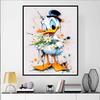 Disney 5D DIY Diamantmalerei Dekorationen Donald Duck Aquarell-Blumenstrauß Thema Kunstmalerei Diamantstickerei Strass Kreuzstich Set Handgemacht