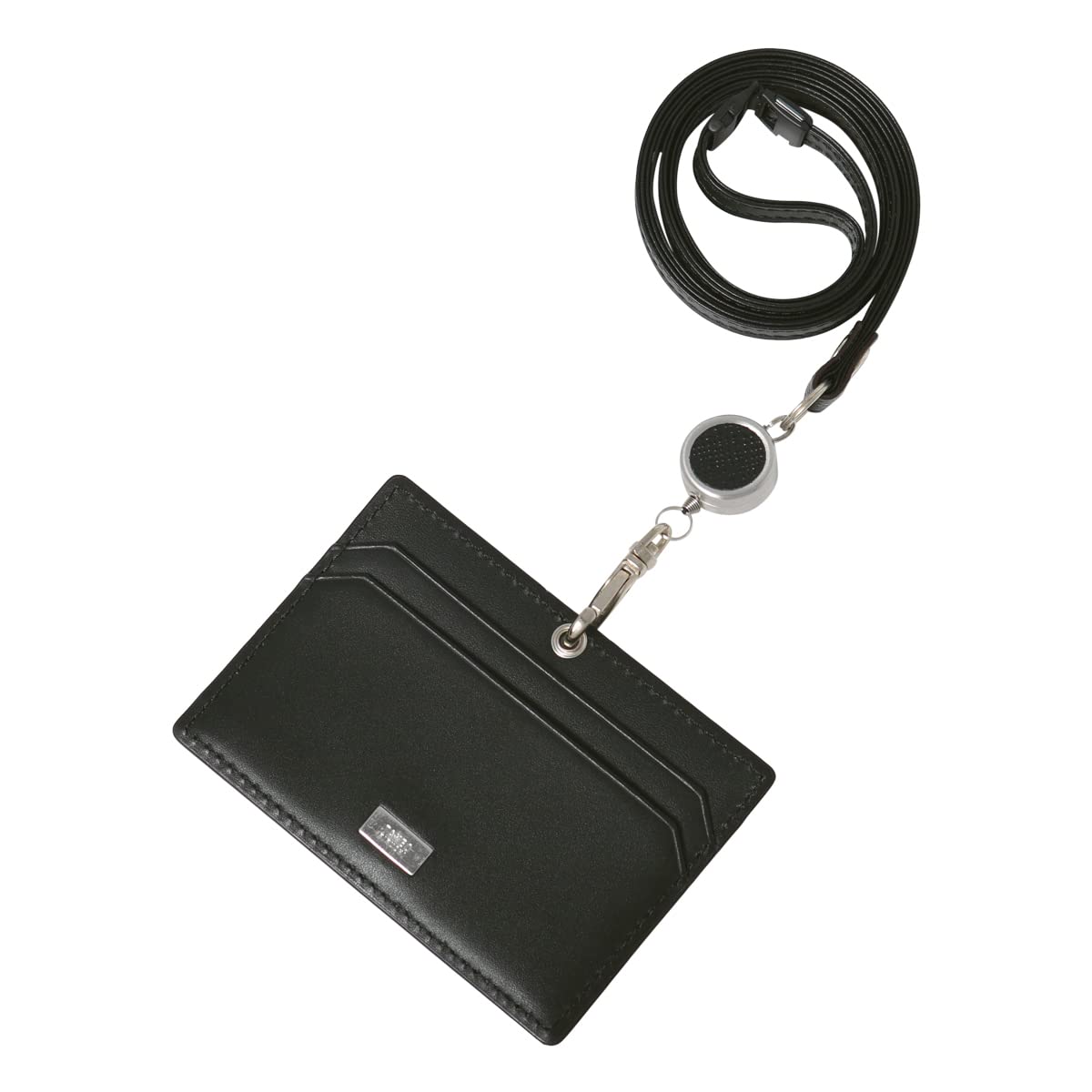 Takeo Kikuchi ID-карта ID-карта Имя Пропуск Настоящая Панама Карта Имя-значок ID-карта сотрудника с Коровьей кожей Итальянский Черный Чехол, Держатель, Держатель, Чехол,