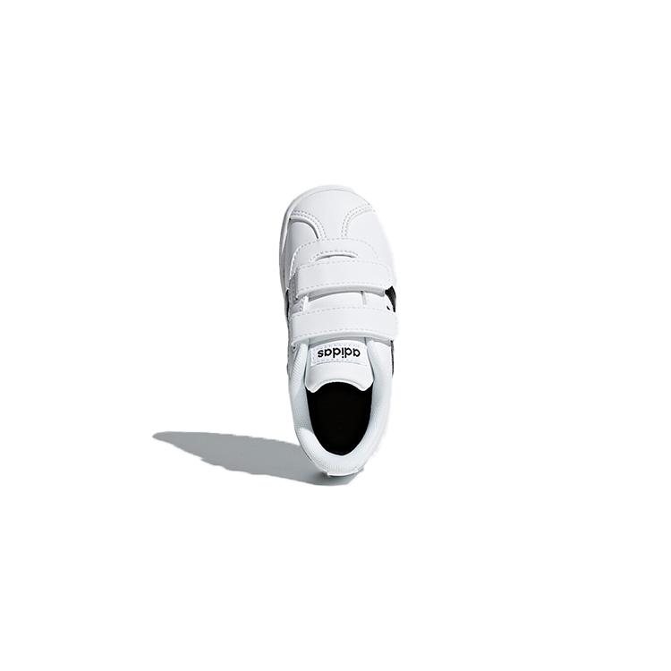 adidas VL COURT 2.0 Balance Low Top Toddler Shoes White Black Infant And Toddler DB1839
