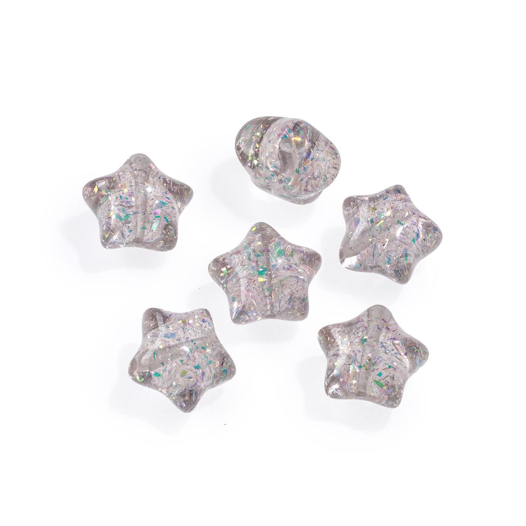 1pc 20.5x22.5mm Cute Star Crackle Beads Loose Spacer Resin Beads For Jewelry Making Charm Beads DIY Bracelets Necklaces