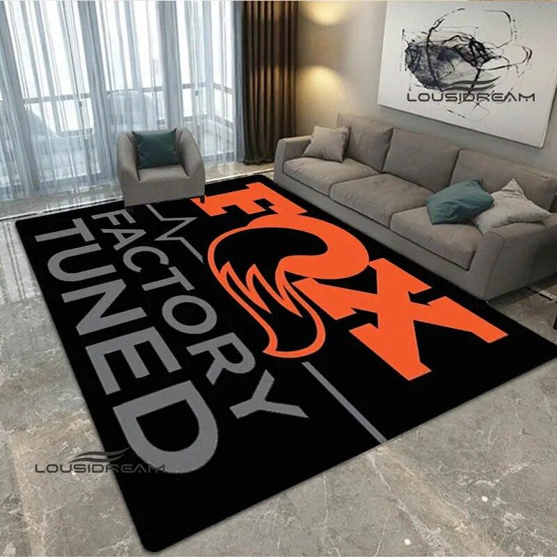 

FOX Logo Printed Carpet Sports Carpet Fashion Home Decoration Carpet Living Room Non Slip Mat Carpet for Living Room Bedroom Gift Home Decoration