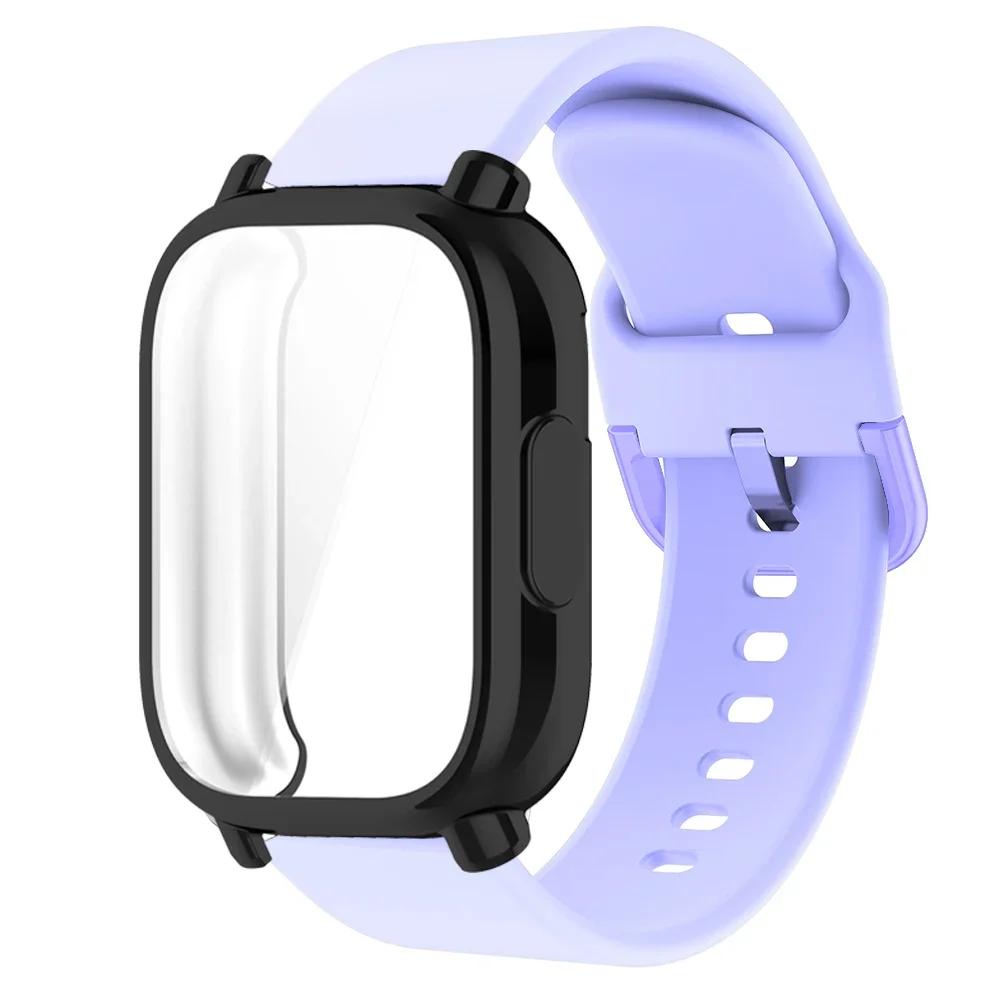 22mm Silicone Strap With Case For Xiaomi Redmi Watch 5 Active Lite Smart Watch Wrist Band TPU Case For Redmi Watch 5 Active Lite