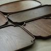 HeMu Black Walnut Whole Wood Lace Tray Bread And Fruit Snack Plate Plum Blossom Edge Tea Tray Restaurant Hotel Coffee Shop Tray
