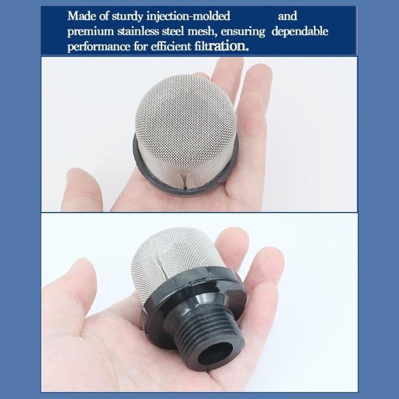 Replacement 3/4in NPT Thread 35Mesh Airless Sprayer Inlet Filters Durability Stainless Steel Filter For Painting Tool