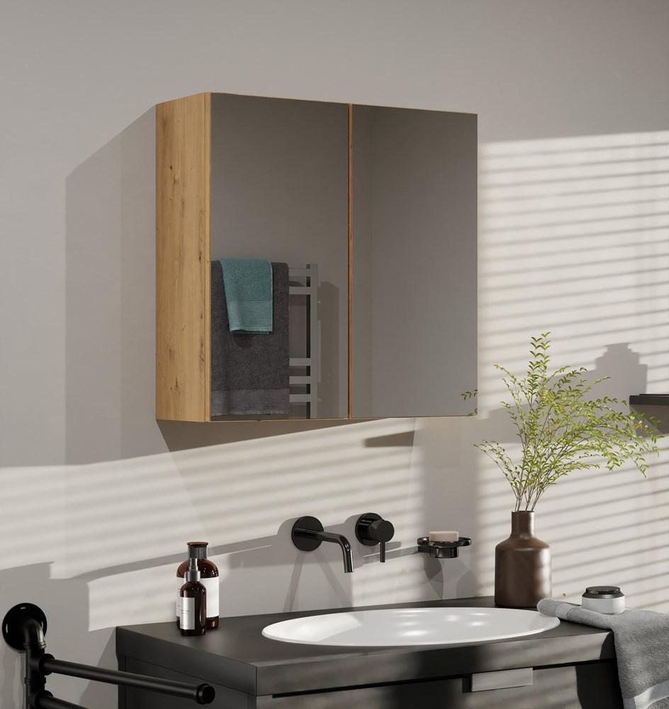 Pola Badezimmerschrank 2 Türen Spiegel Artisan