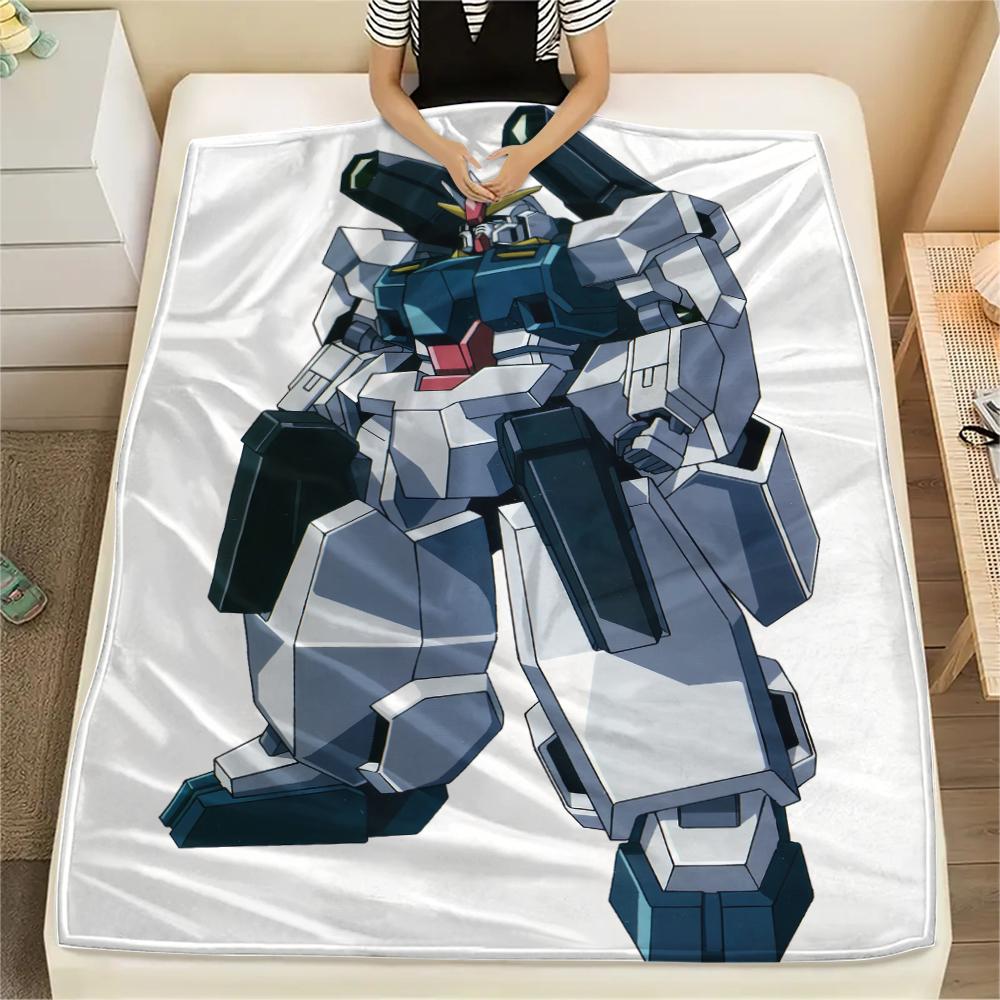 Mobile Suit Gundam Mecha Squad Blanket, Soft Throw for Bedroom, Perfect Gift for Anime Enthusiasts.chl