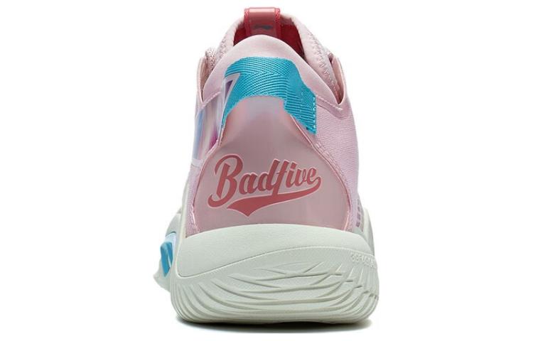 Li Ning Badfive 2 Low Comfortable Cushioning Slip Resistant Abrasion Resistant Low top Basketball Shoes Men's Pink ABFT029-6
