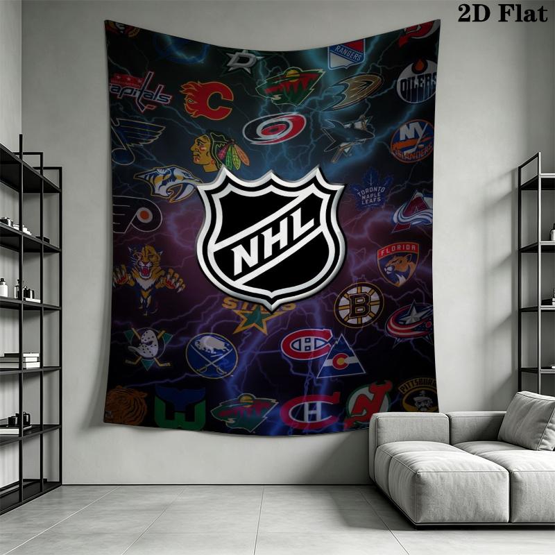 NHL Wall Tapestry Aesthetic Wall Hanging Printed Fabric Blanket Decorative Tapestries for Bedroom Living Room Home Decor