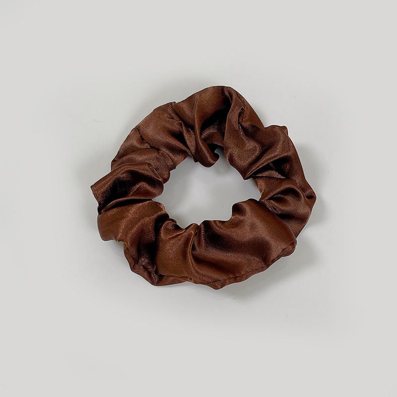 European-American Satin Pleated Hair Tie - French Minimalist Design