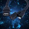 Durable Male Female Micro USB Cable Adapter Power Cable Data Cable OTG Cable Y Splitter USB Adapter