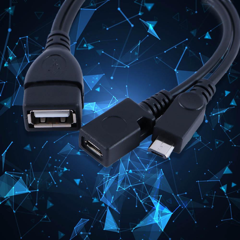 Durable Male Female Micro USB Cable Adapter Power Cable Data Cable OTG Cable Y Splitter USB Adapter