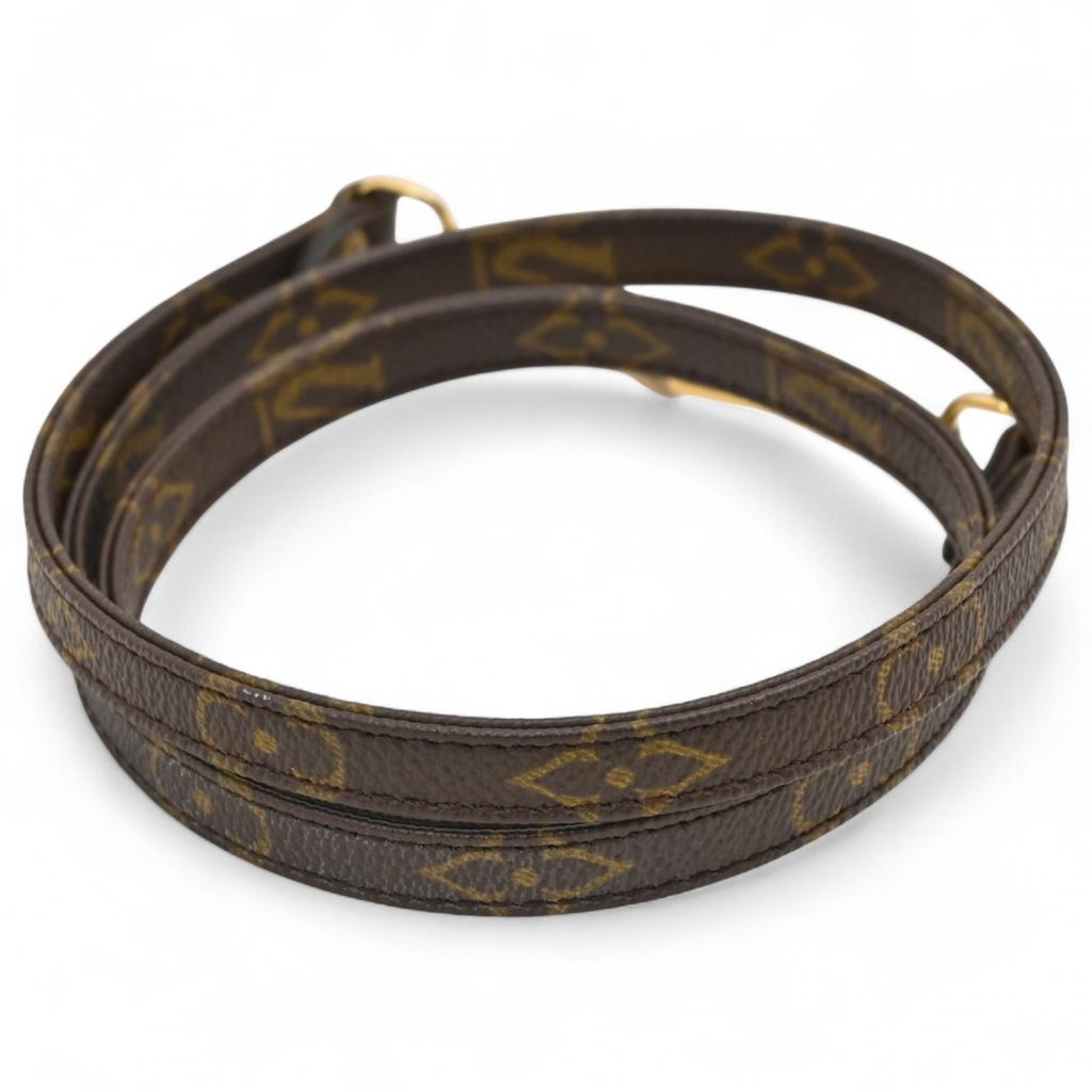 Auth LOUIS VUITTON Monogram Schulterriemen Braun PVC Canvas Damen lv4413db