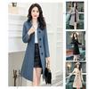 2021 Women's Mid-length Woolen Coat - Single-breasted, Korean Style, Slimming Design