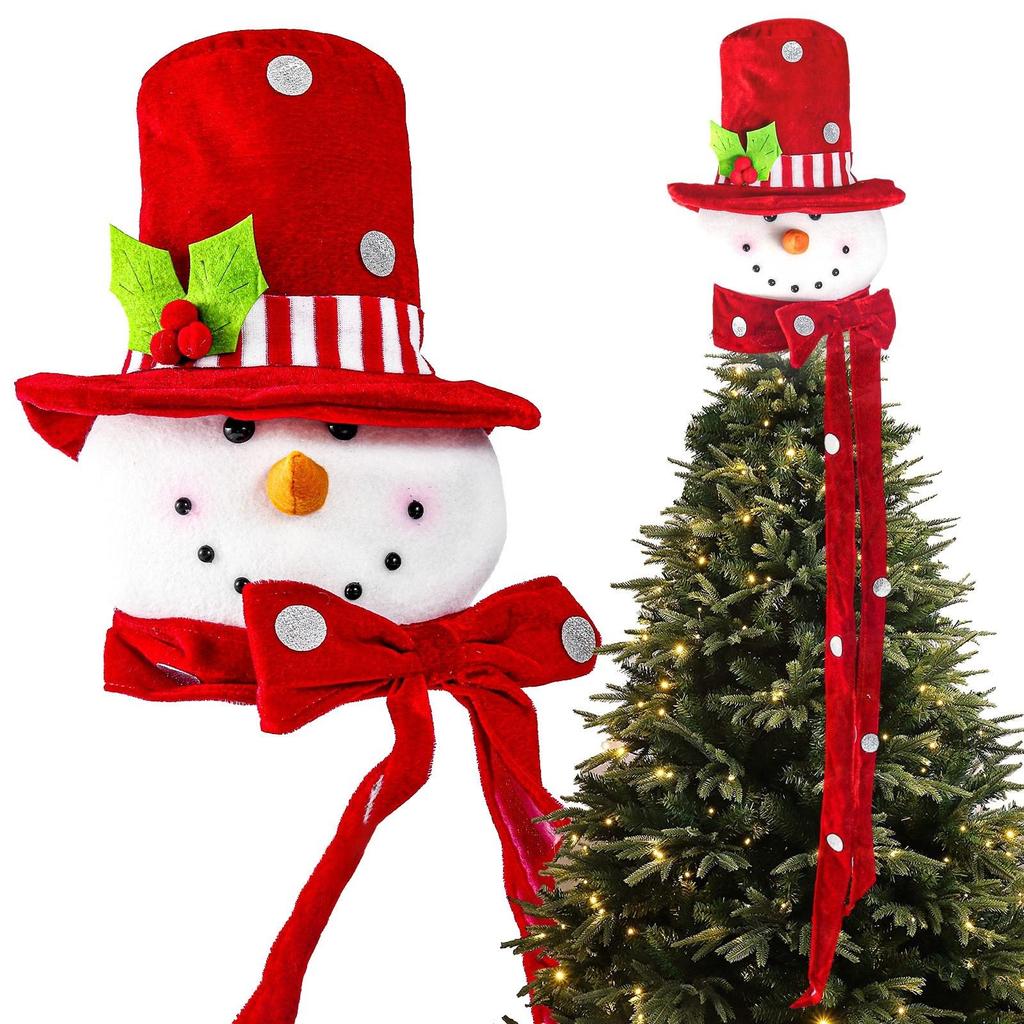 Snowman Tree Topper Soft Christmas Eye-Catching for Shop Window