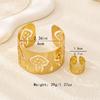 European & American Trendy Mushroom Hollow Bangle & Ring Set